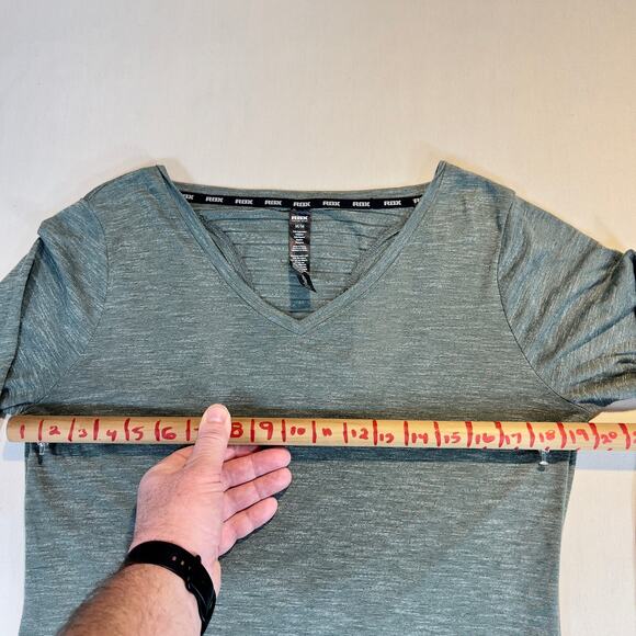 RBX Long Sleeve Racerback Workout Shirt Heathered Green Woman's Medium - Picture 8 of 11